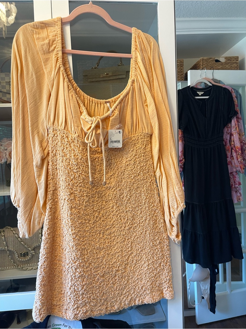 Free People Peach Mini Dress